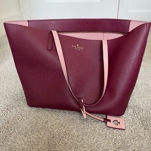Kate Spade Burgundy Tote Bag